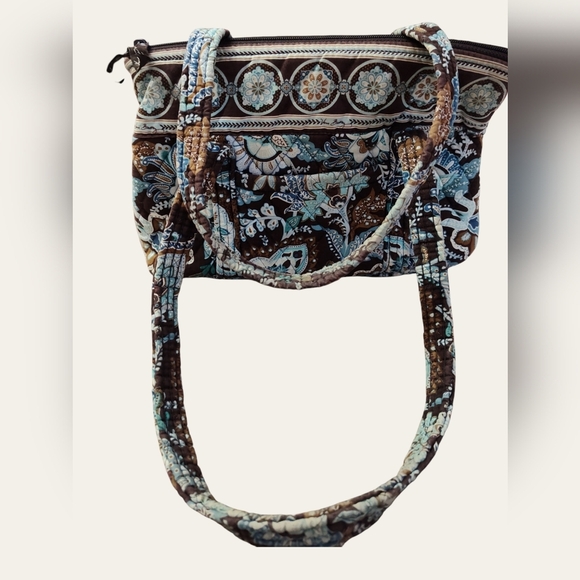 Vera Bradley Java Blue Purse 11" x 7" - Picture 2 of 4